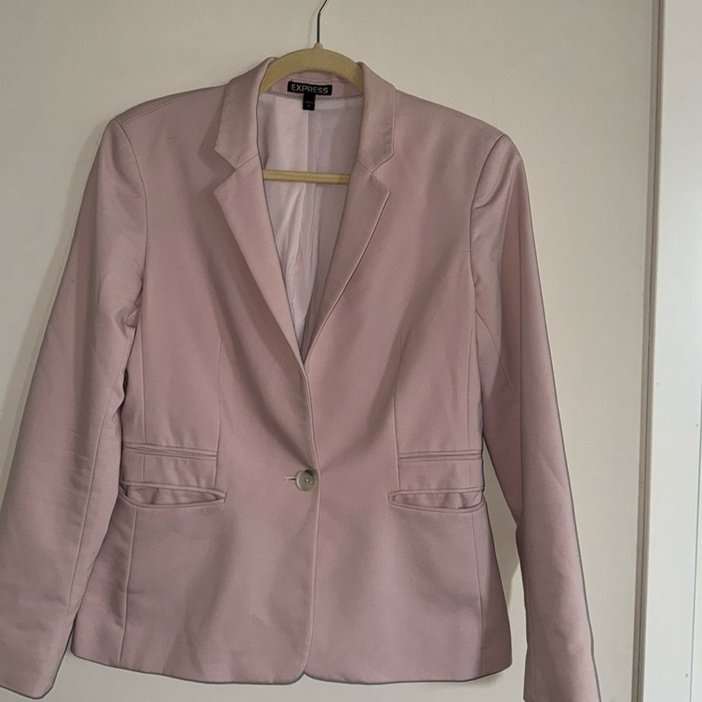 Dusty pink express fitted blazer size 10